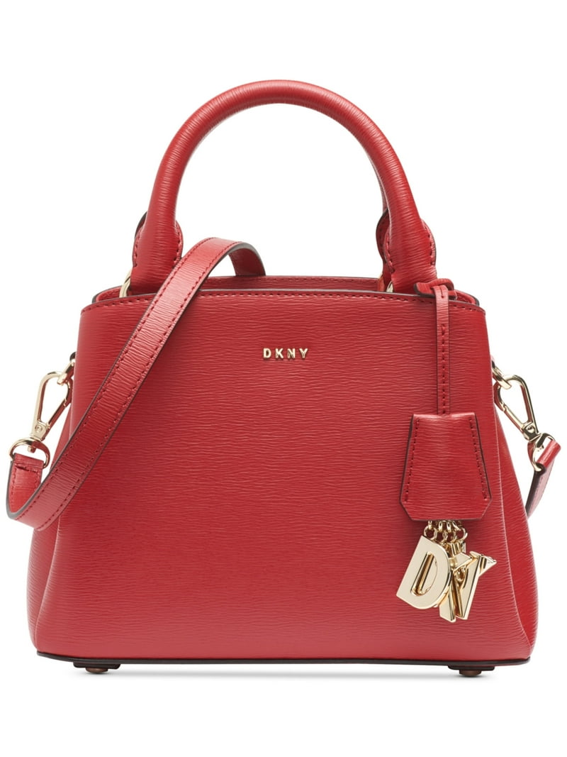 DKNY Women's Red Paige Removable Crossbody Strap Handled