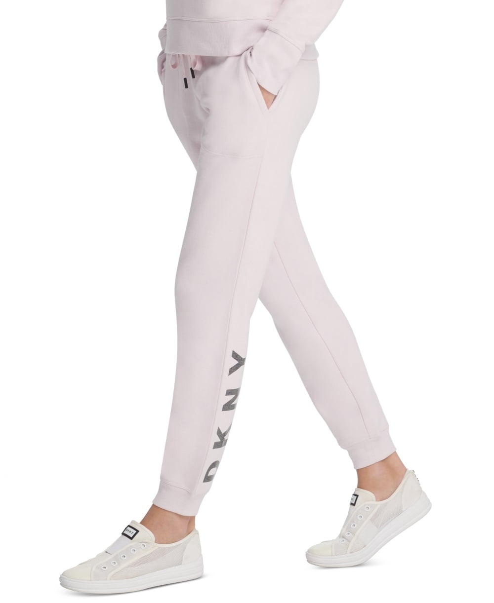 DKNY Women's Sport Sparkle-Logo Joggers (XL, Lace) - Walmart.com