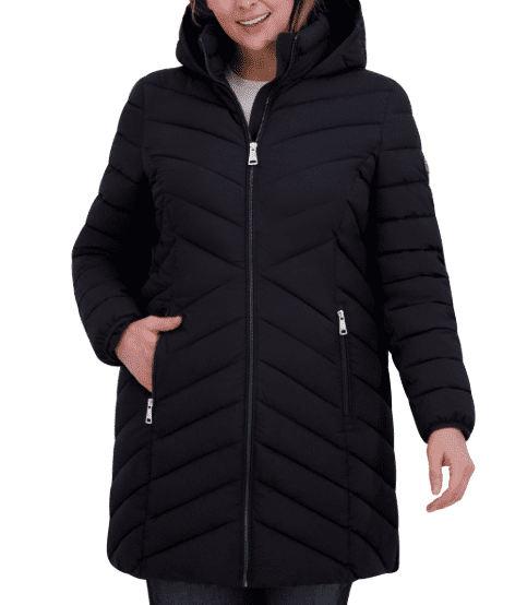 Women's Outerwear Puffer Coat Black, Medium