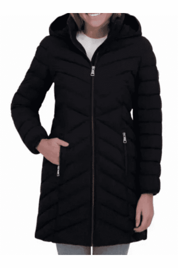 Women's Stretch Walker Parka Coat Color Black XS