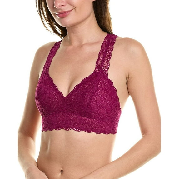 DKNY Women's Superior Lace Bralette, Magenta Small