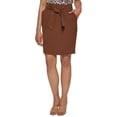 thumbnail image 1 of DKNY Women's Tie Front Pencil Skirt Brown Size 10 Petite, 1 of 3
