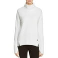 thumbnail image 1 of DKNY Women's Turtleneck Sweatshirt White Size Small, 1 of 2
