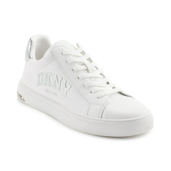 DKNY Abeni Arch Women's Fashion Sneakers White/Silver Size 7 M