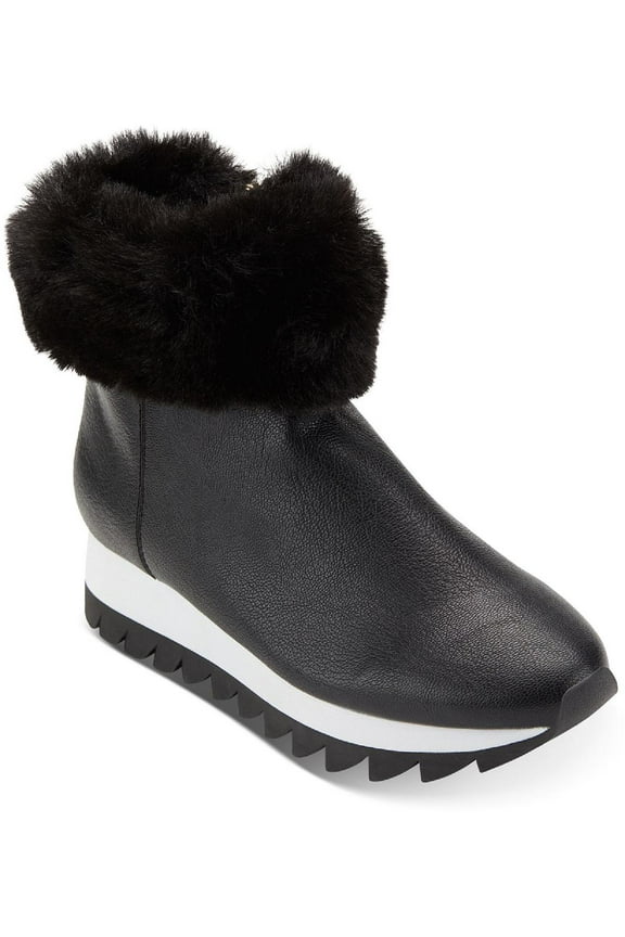 Womens Al Faux Leather Cold Weather Ankle Boots