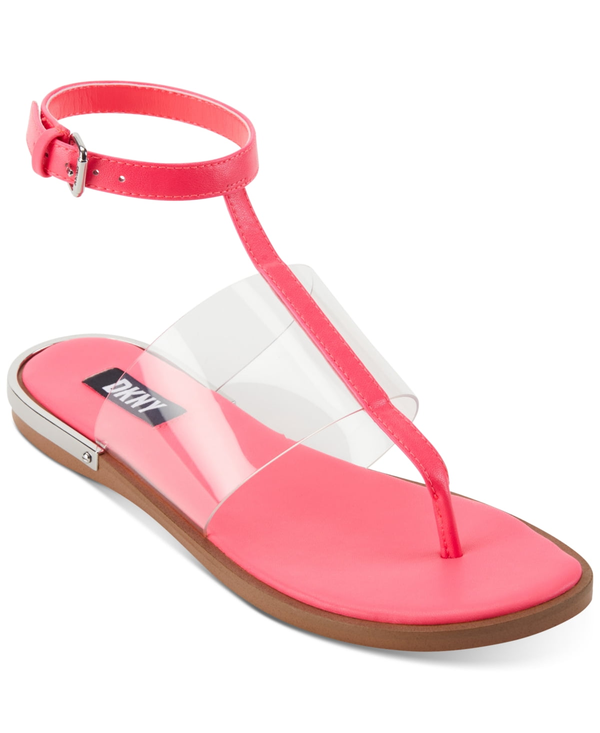 DKNY Womens Ava Ankle-Strap Sandal Fuchsia 5M