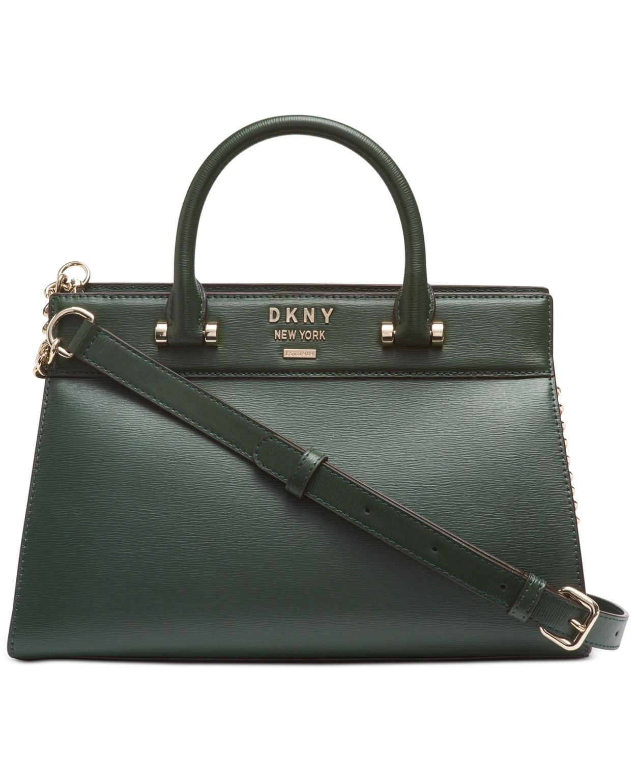 DKNY Womens Ava Leather Satchel