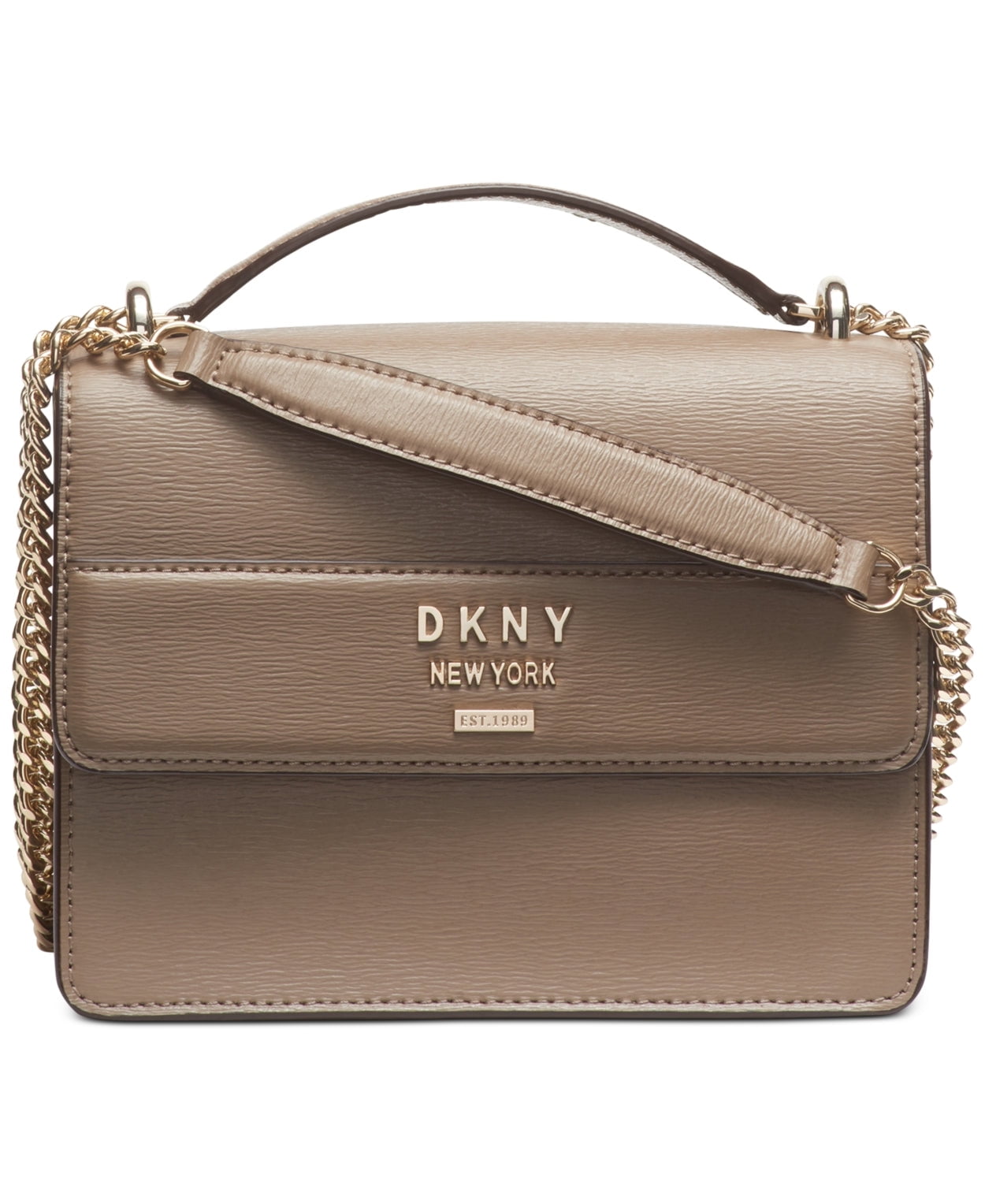 DKNY Womens Ava Leather Satchel