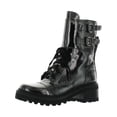 thumbnail image 1 of DKNY Womens Bart Faux Leather Lugged Sole Combat & Lace-up Boots, 1 of 3