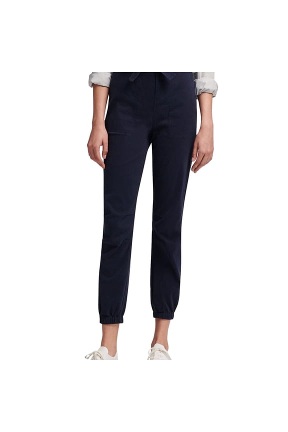 Womens Belted Pull On Casual Jogger Pants, Blue, 10