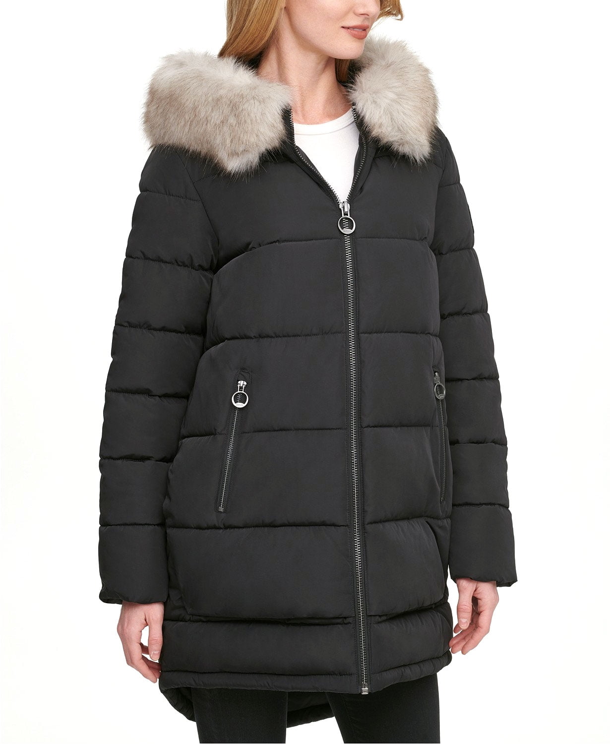 Dkny black womens coat Clearance