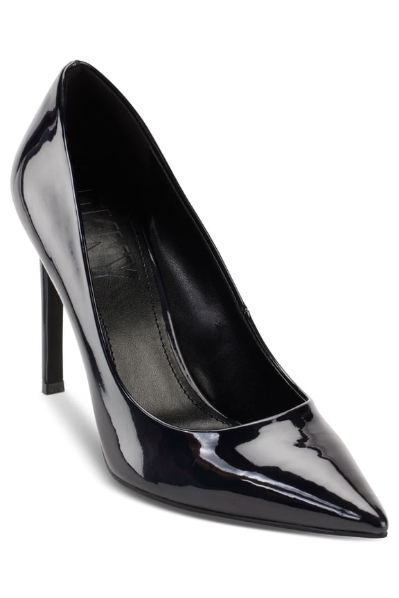 Womens Black Padded Mabi Pointed Toe Stiletto Slip On Dress Pumps Shoes 5.5 M