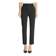 thumbnail image 1 of DKNY Womens Black Zippered Pocketed Hook And Bar Closure Logo Plate Wear To Work Straight leg Pants Petites 6P, 1 of 2