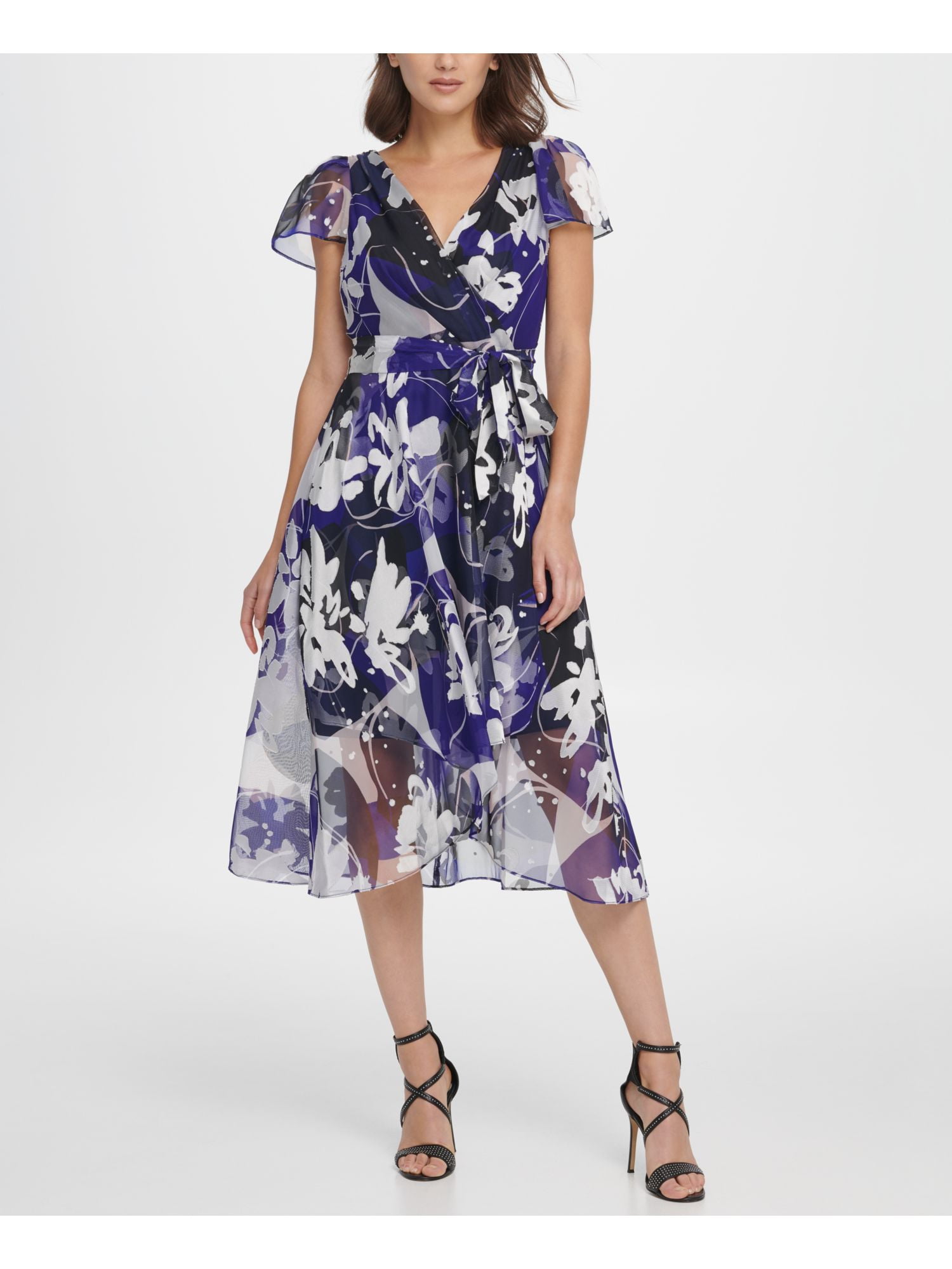 Dkny blue discount floral dress