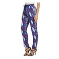 thumbnail image 1 of DKNY Womens Blue Pocketed Patterned Straight leg Pants S, 1 of 4