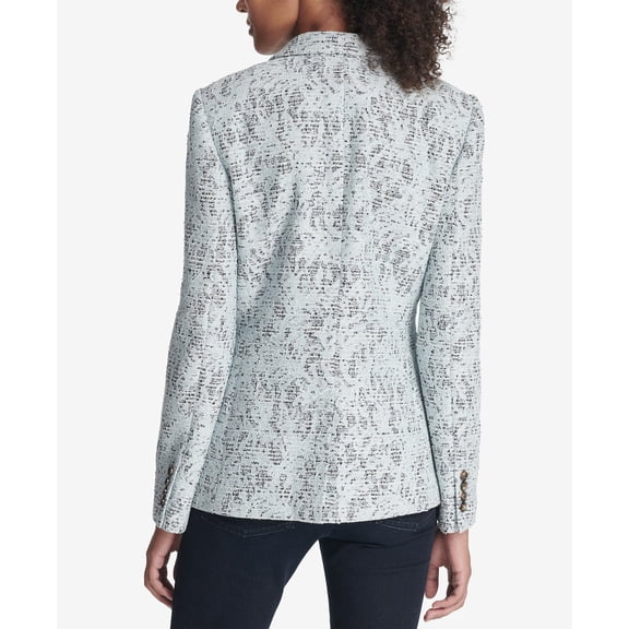 DKNY Womens Bonded Lace One Button Coat;6