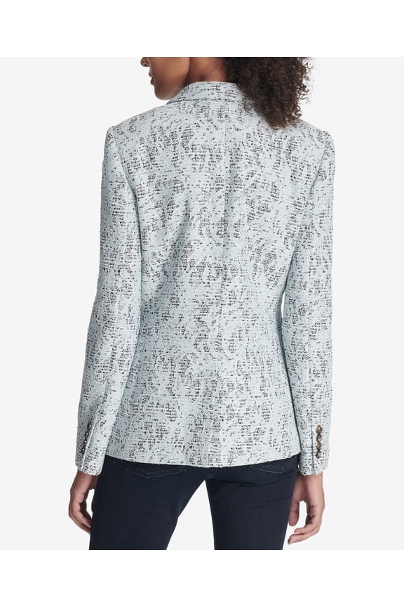 Womens Bonded Lace One Button Coat;6