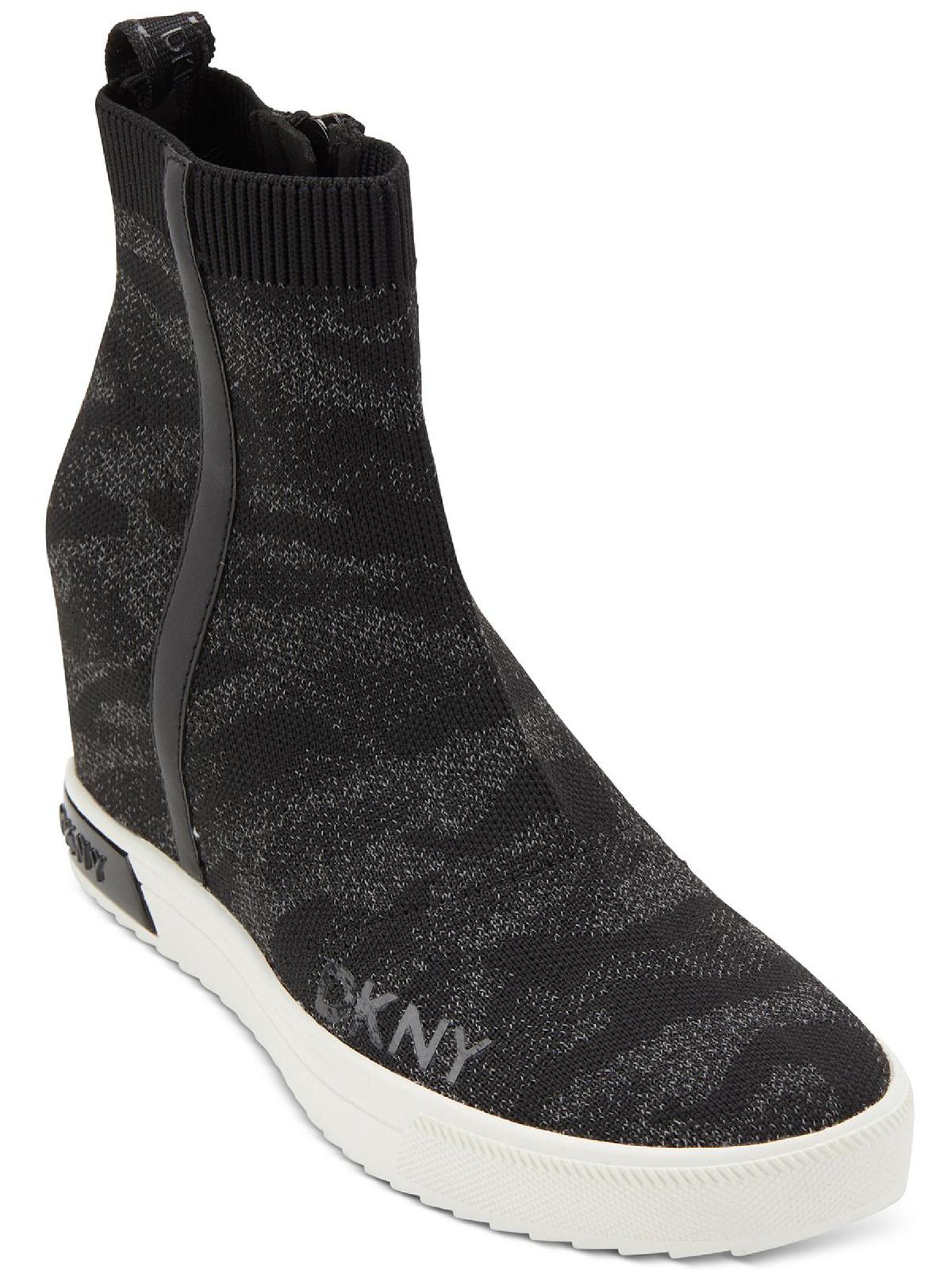 DKNY Womens Cali Knit Wedge Casual and Fashion Sneakers