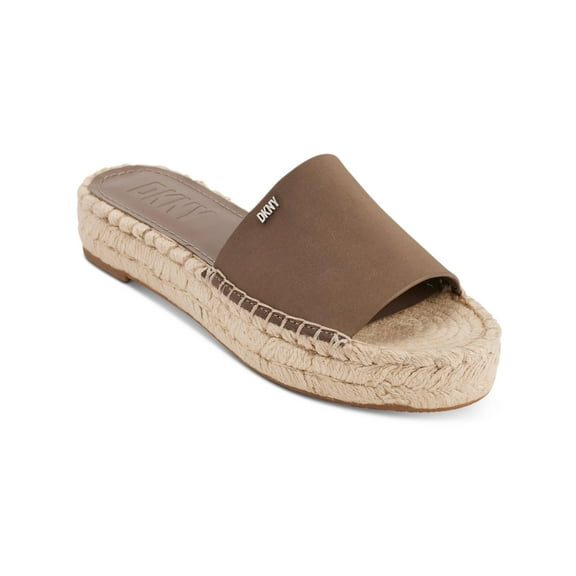 DKNY Womens Camillo Leather Slip-On Espadrilles