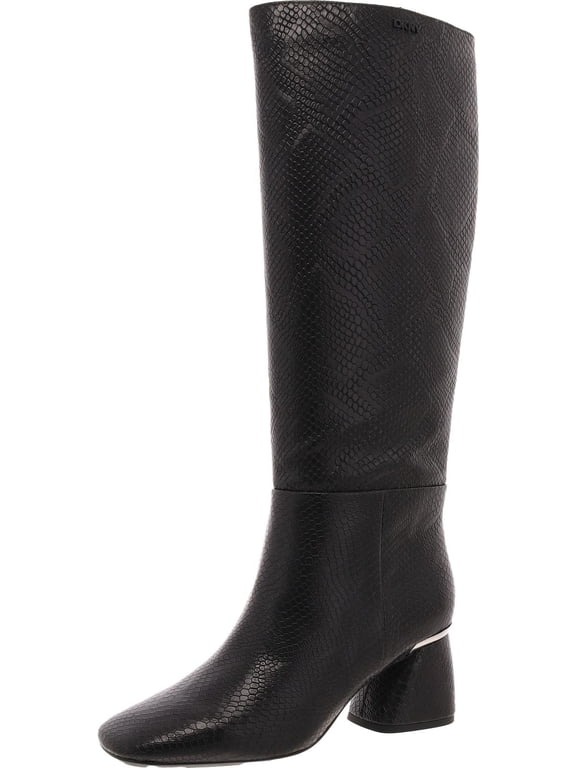 Womens Cana Snake Print Faux Leather Knee-High Boots