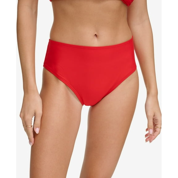 DKNY Womens Classic Mid Rise Bikin Real Red L