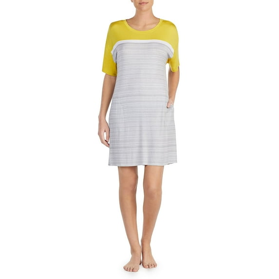 DKNY Womens Contrast Panel Sleepshirt