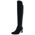thumbnail image 1 of DKNY Womens Cora Suede Knee High Riding Boots Black 7.5 Medium (B,M), 1 of 2