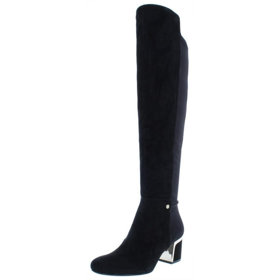 DKNY Womens Cora Suede Knee High Riding Boots