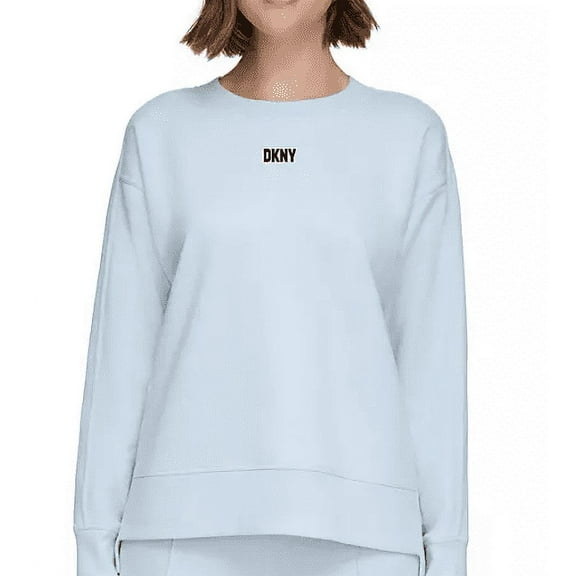 DKNY Womens Crewneck Fleece Sweatshirt (Skyway, XXL)