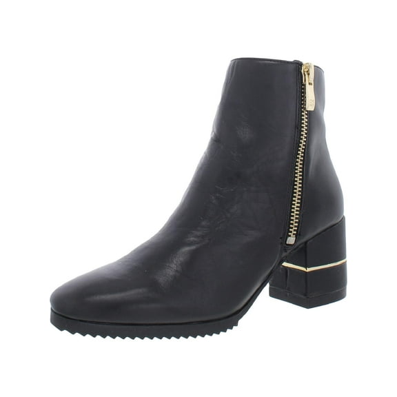 DKNY Womens Cruz Metallic Zipper Ankle Boots