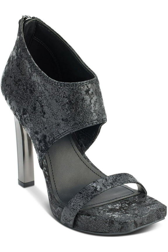 Womens Dava High Leather Metallic Heels