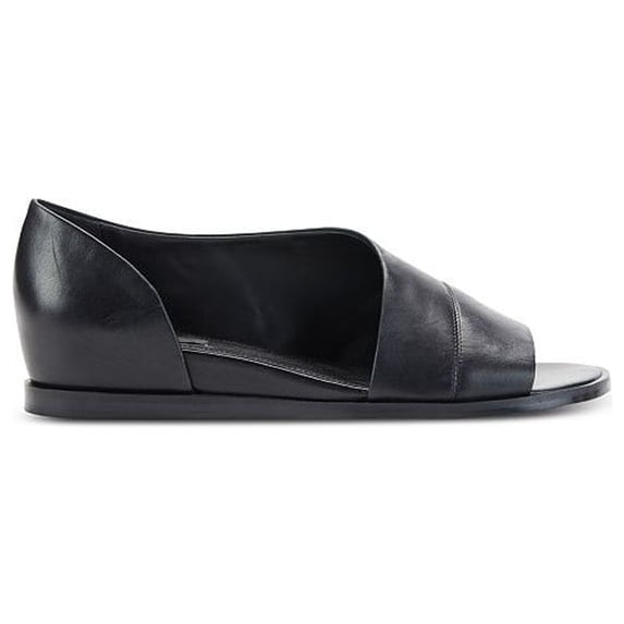 DKNY Womens Dya Leather Peep Toe Casual Slide Sandals