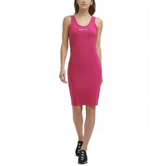 DKNY Womens Embellished Logo Tank Dress, BCY, M New with box/tags