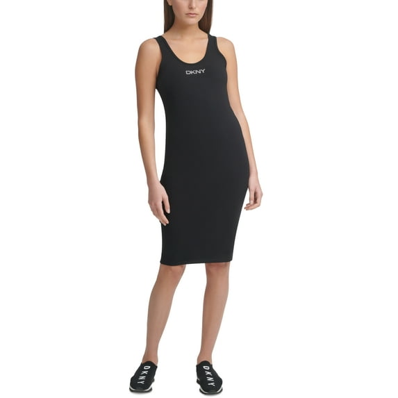 DKNY Womens Embellished Logo Tank Dress
