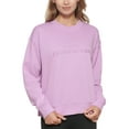 thumbnail image 1 of DKNY Womens Embroidered Logo Cotton Sweatshirt, 1 of 2