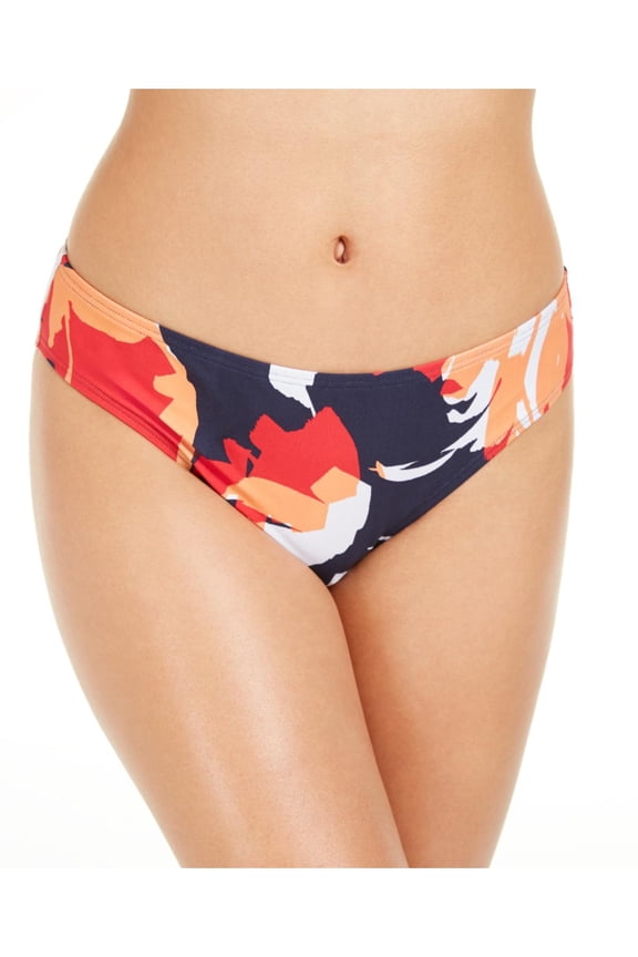 Womens Floral Hipster Swim Bottom Separates Navy M