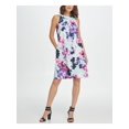 thumbnail image 1 of DKNY Womens Floral Trapeze Dress, Green, 12, 1 of 3