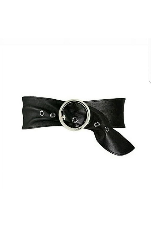 Womens Genuine Leather Sash Belt (Black, Small/Medium)