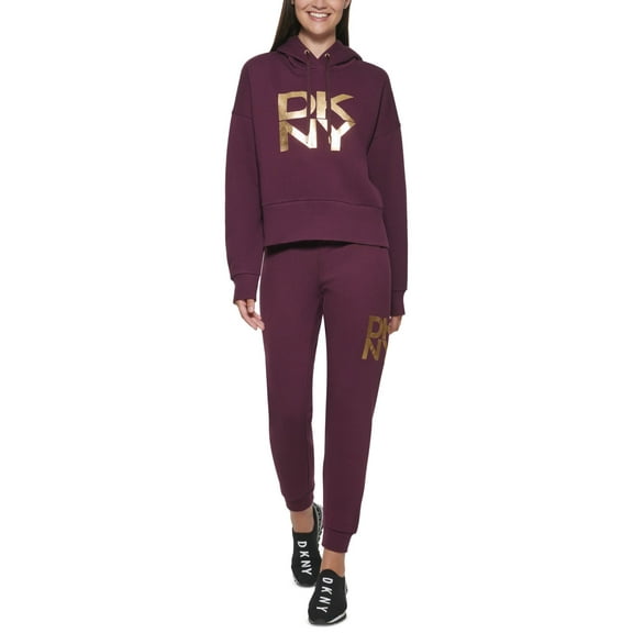 DKNY Womens Graphic Hoodie;X-Large