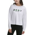 thumbnail image 1 of DKNY Womens Graphic Script Pullover Sweatshirt, 1 of 1