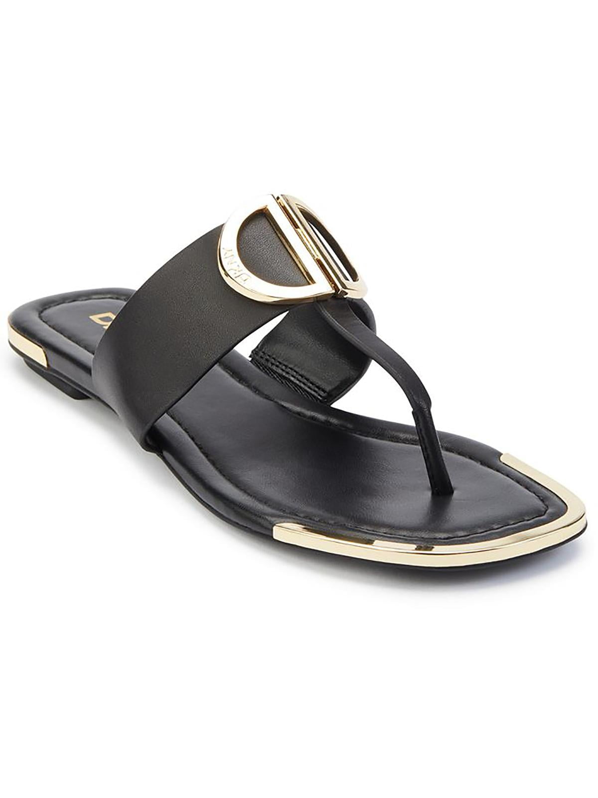 DKNY Womens Halcott Leather Sandals FlipFlops