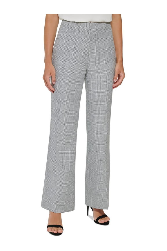 Womens High-Rise Formal Wide Leg Pants