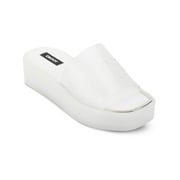 DKNY Womens Laren Platform Slide Sandals White/Clear Size 9M