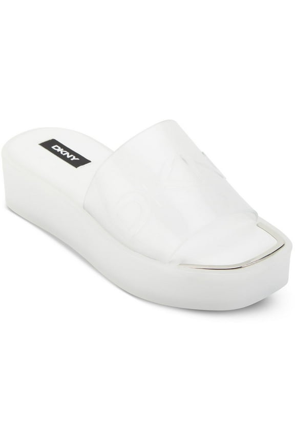 Womens Laren Platform Slide Slip On Logo Slide Sandals