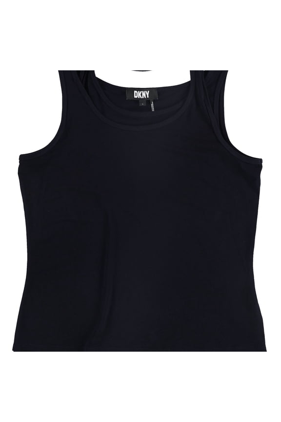 Womens Double Layer Tank Top, Blue, Large