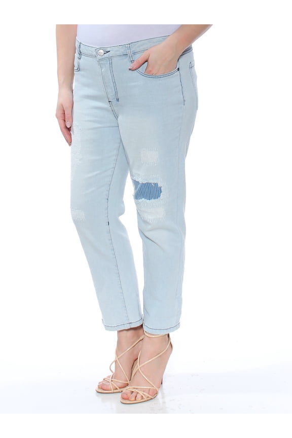 Womens Light Blue Patch Kick Flare Jeans  Size: 31 Waist