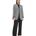 thumbnail image 1 of DKNY Womens Micro Check Double Breasted Blazer Jacket, Black, 0, 1 of 1