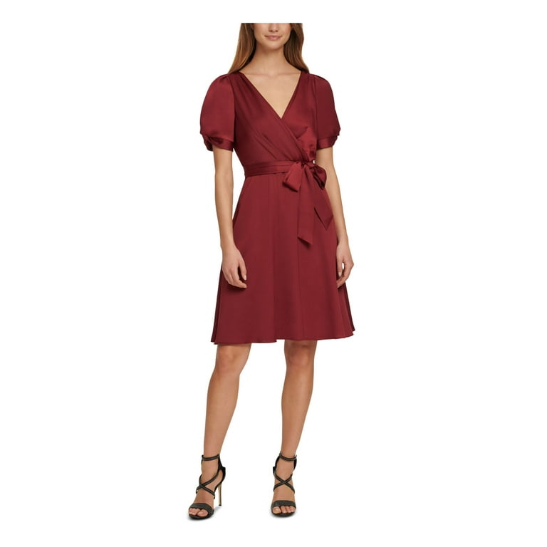dkny maroon dress