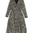 thumbnail image 1 of DKNY Womens Mesh Animal Print Handkerchief Wrap Dress, Multicoloured, 4, 1 of 2