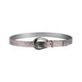 thumbnail image 1 of DKNY Womens Metallic Tipped Belt,Gunmetal,Medium, 1 of 3